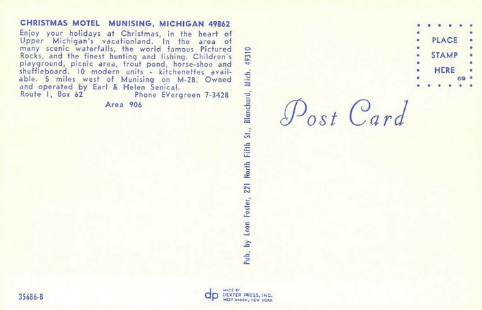 Paddlers Inn (Christmas Motel) - Old Postcard (newer photo)